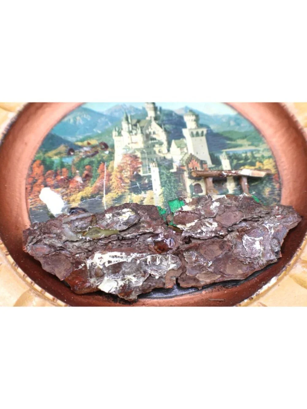 Vtg German Handarbeit 3D Wooden Wall Plates Art Set 6 Alpine Folk Art  Diorama